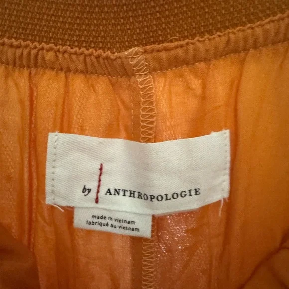Anthropologie Vibrant Orange Ruffled Maxi Skirt - Picture 2 of 2